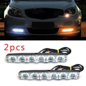 

LED Daytime Running Light DRL Turn Signal Amber&White 1200LM Waterproof