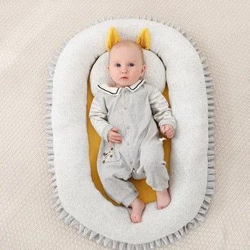 

Baby Bassinet Bed Portable Baby Lounger For Newborn Crib Sleep Nest With Pillow Cotton fabric and breathable