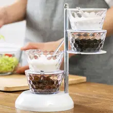 

Net Red European Style Crystal Rotatable Seasoning Box Creative Vertical Multi-Layer Seasoning Tool Kitchen Seasoning Storage