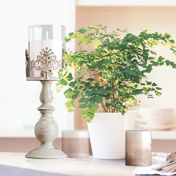 ABSS-старинный держатель для свечей квадратная подставка подсвечник металлическая основа ремесло большие стеклянные свечи Свадебные свечи Настольный держатель Deco