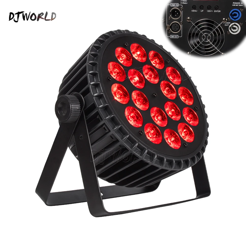 US $211.65 4 Aluminum LED Par 18x18W18x12W RGBWAUV Light DMX 512 Control Stage Effect Lighting For Dj Disco Theater Party Lights