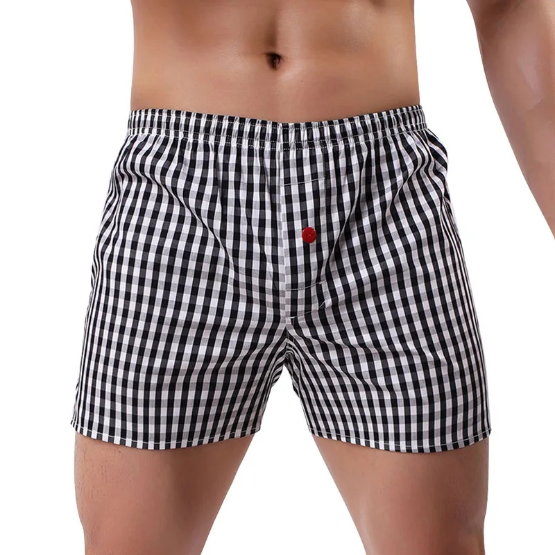 High Quality Underpants Boxers Brand Men's Boxer Home Shorts Classic Plaid Combed Male Loose Breathable Oversize Family Panties High Quality Underpants Boxers Brand Men's Boxer Home Shorts Classic Plaid Combed Male Loose Breathable Oversize Family Panties