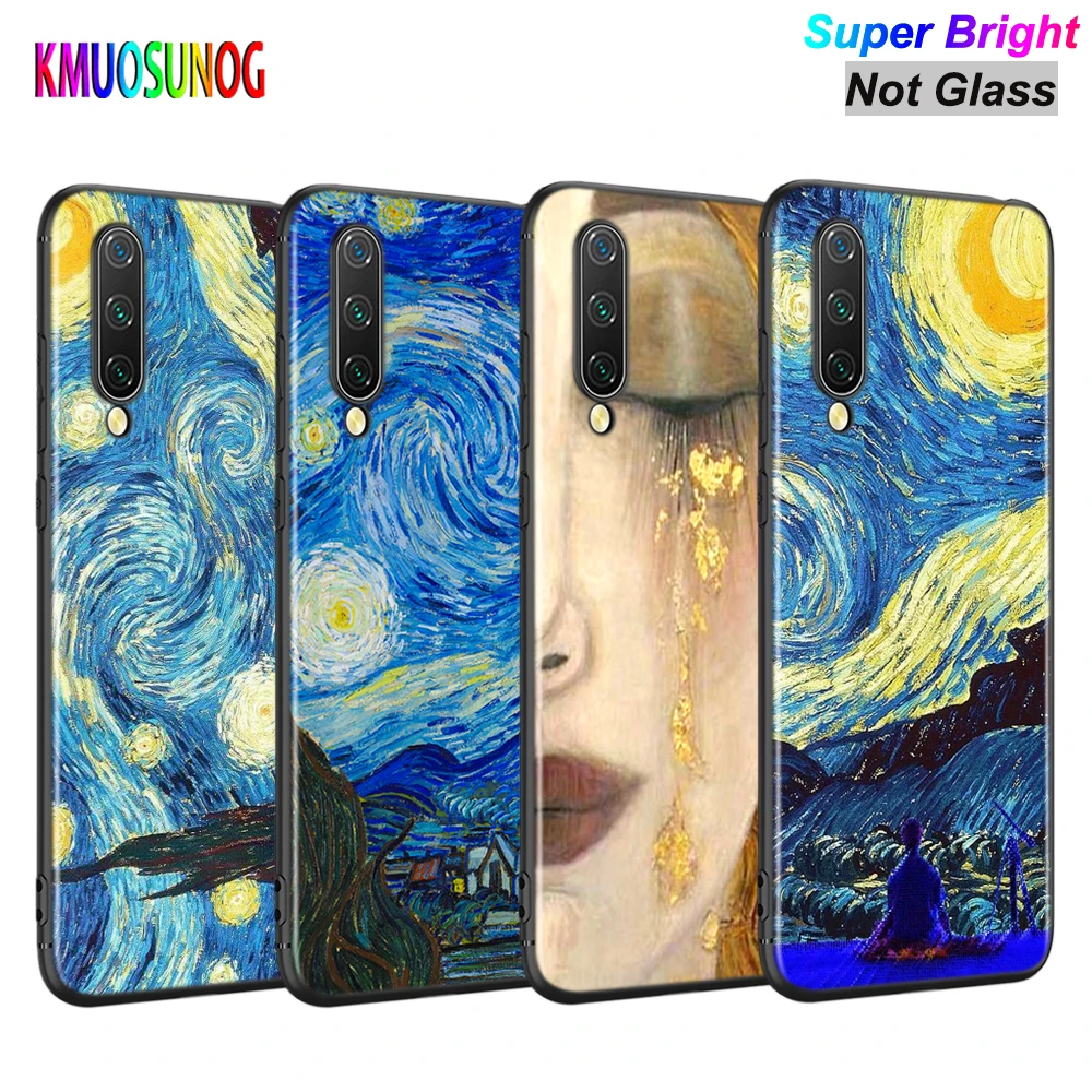 

Starry Night Van Gogh Silicone Cover For Xiaomi Mi Note 10 Ultra 9T 9 SE A3 Lite Poco X3 NFC M2 Pocophone F1 Pro Phone Case