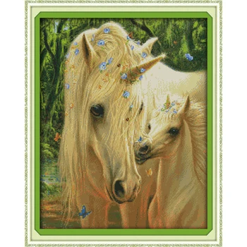 

Everlasting Love Mother's Love (3) Chinese Cross Stitch Kits Ecological Cotton Stamped printed14CT DIY Christmas Gifts For Home