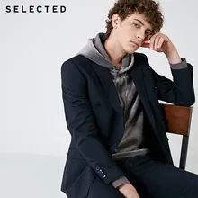 Мужской шерстяной пиджак в полоску, осенне-зимняя шерстяная куртка, одежда S | 41845Y503