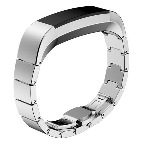 Silver Ремешок для часов из нержавеющей стали для Fitbit Alta hr/Alta ремешок сменный Браслет ремень аксессуары с металлической пряжкой - Цвет ремешка: Silver
