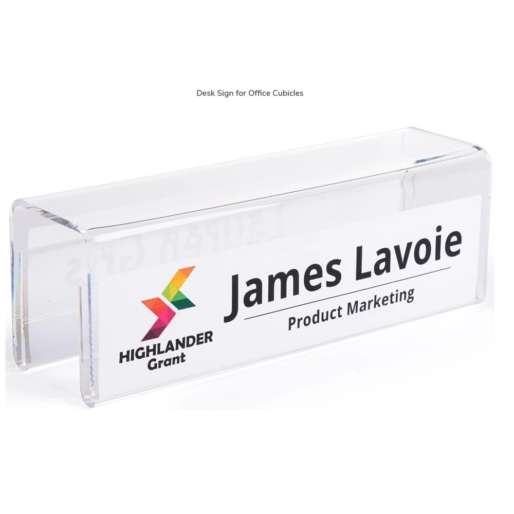 2sided Cubicle Name Tag Holder Acrylic Partion Name Plate Card