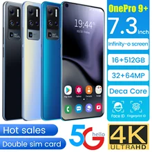 New OnePro 9  5G Global Version Smartphone 64MP Camera 7 3 Inch HD Screen Android11 16G 512G MTK6889  Deca Core Mobile Phone