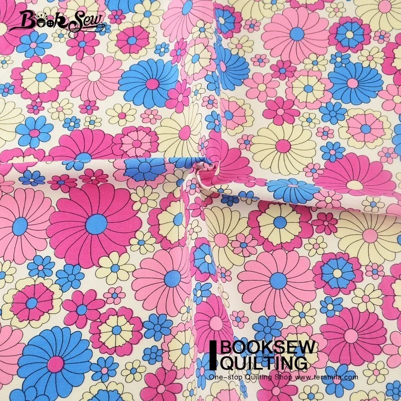 Blue Flower Cotton Fabric Quilting Telas Por Metro Patchwork Algodon Home  Textile Bedding Clothing Dress Sewing Tissu - AliExpress