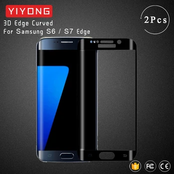 

YIYONG 3D Edge Curved Glass For Samsung Galaxy S6 S7 Edge Plus Tempered Glass Screen Protector For Samsung S7 Edge S 7 S 6 Glass