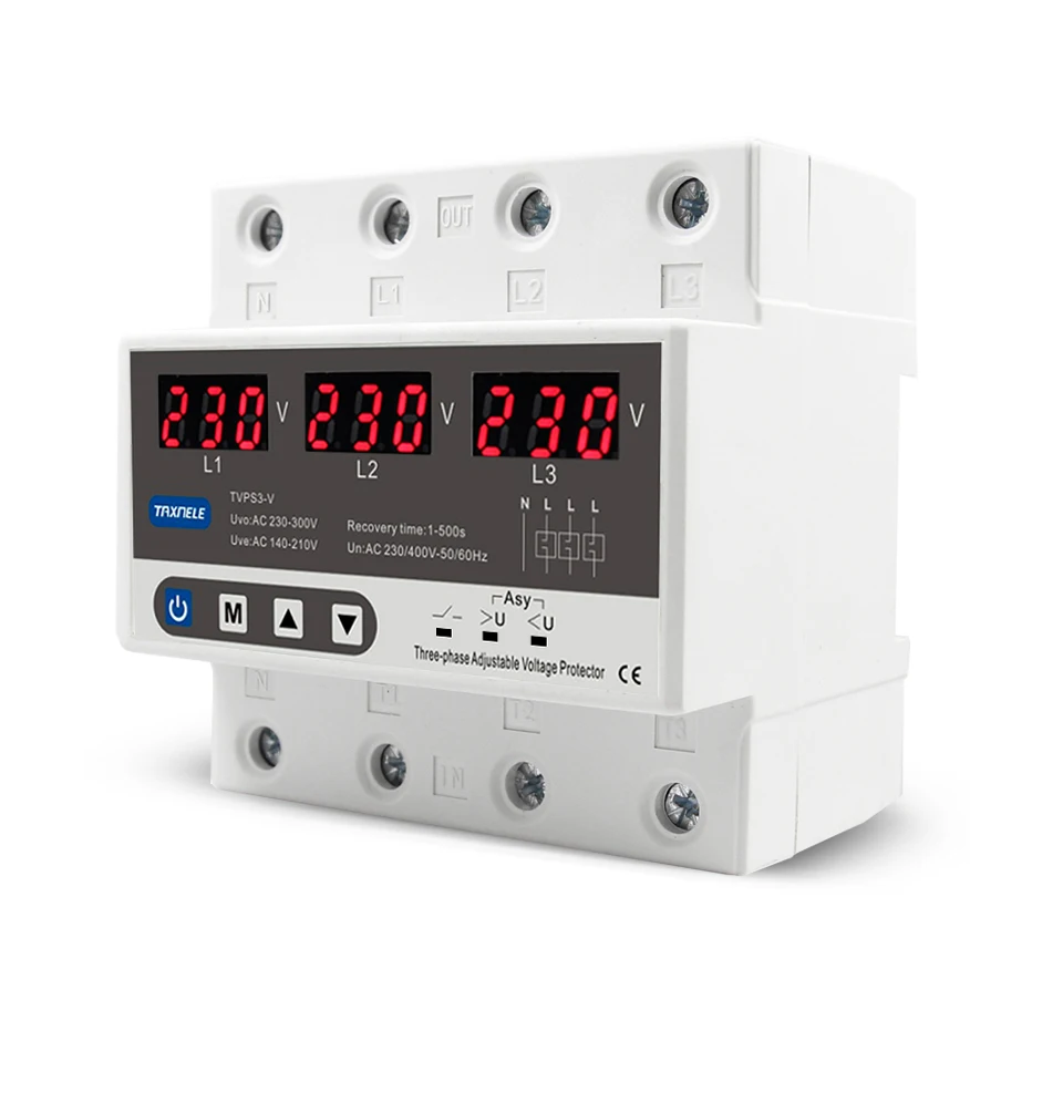Energy Meters Energy Meters Din Rail 3 Phase Voltage Relay 380V