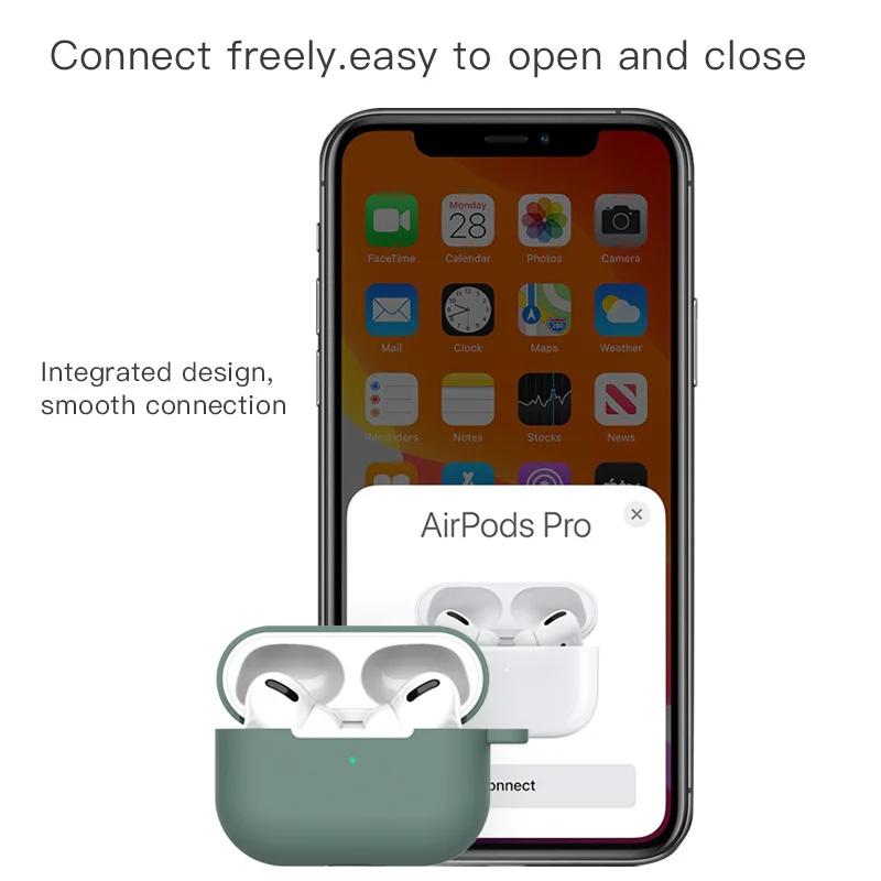 Airpods Pro Чехол для наушников Apple силиконовый защитный чехол с брелком Apple беспроводные наушники Airpods Pro 3 Чехол