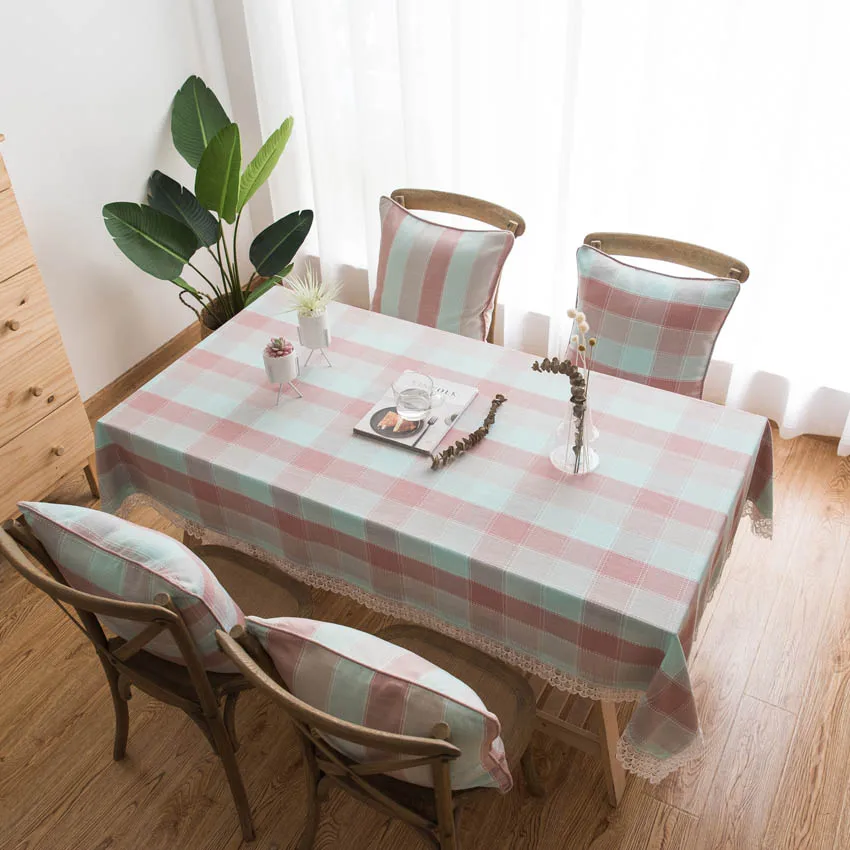 Plaid Thick Table Cloth Cover Dustproof Decor Coffee Dining Bedside Hotel Home Photography Tablecloth Toalha De Mesa | Дом и сад