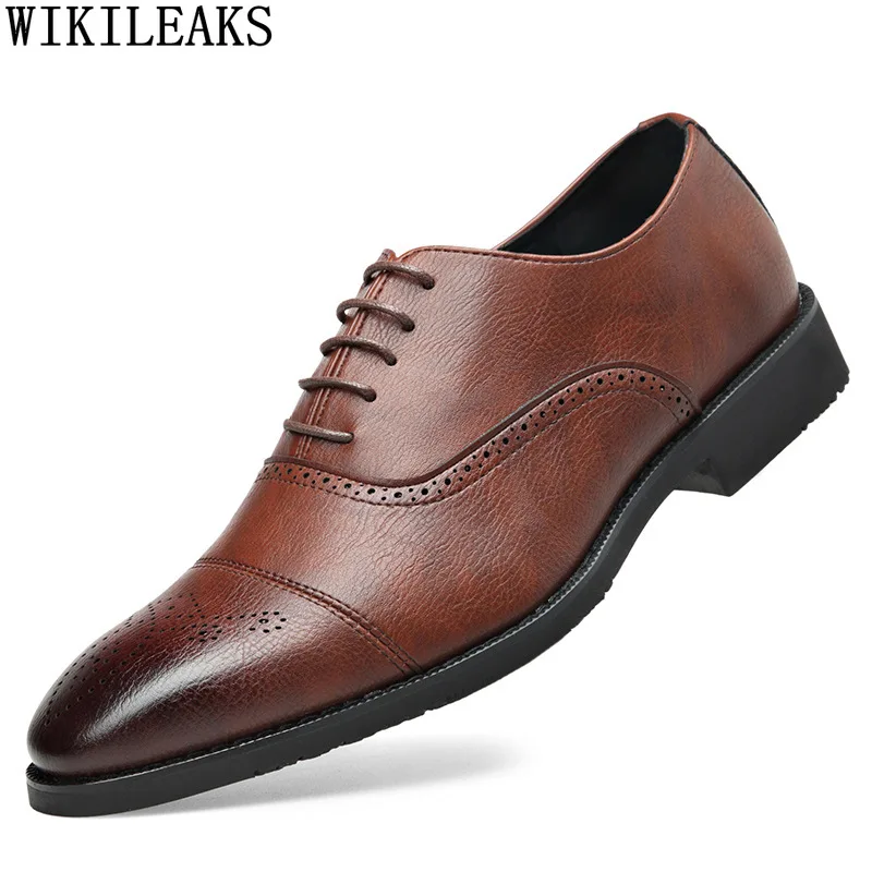 

Office 2024 Wedding Dress Coiffeur Brogue Shoes Men Formal Shoes Men Dress Shoes for M E N Italian Business Suit Zapatos Hombre
