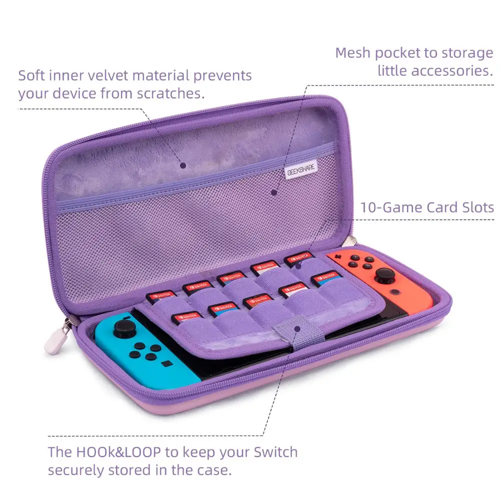 Чехол Geekshare Plug Benny для Switch Portable Hardshell тонкий Дорожный переноски подходит консоли