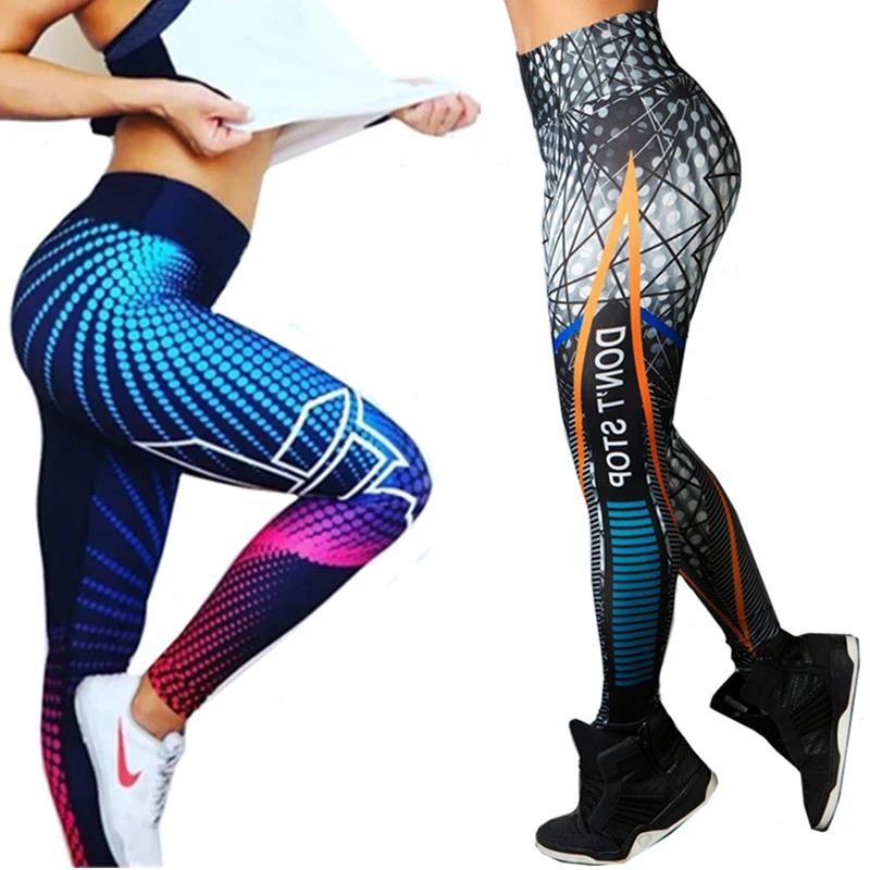 Женские леггинсы брюки для йоги колготки спортивные Леггинсы Slim тонкий бег камуфляж брюки стрейч, леггинсы фитнес йога женщины