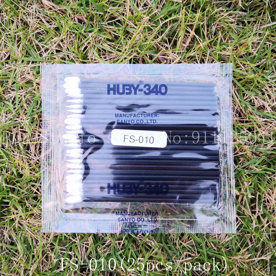 FS-010 Single Head Antistatic Cotton Swab - 25pcs/pack with Sanyo Huby-340 Plastic Rod and Flat Head, High-Quality and Useful. Description Image.This Product Can Be Found With The Tag Names Computer cleaners, Computer Office