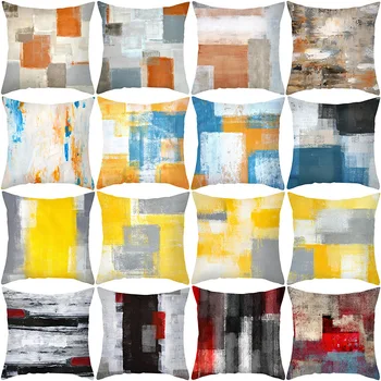 

Abstract Geometric Watercolor Printing Series Decorative Pillowcase Cushions for Sofa Polyester Pillowcover Decorative 01-26