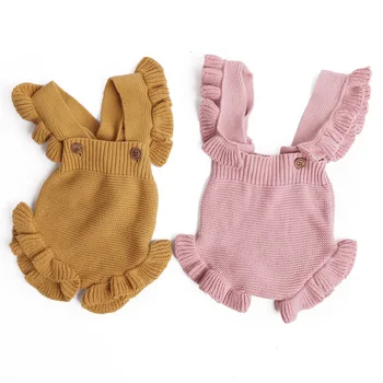

2020 Spring New Fashion Toddler Baby Girl Clothings Ruffles Rompers Sweet Princes Girl Clothings