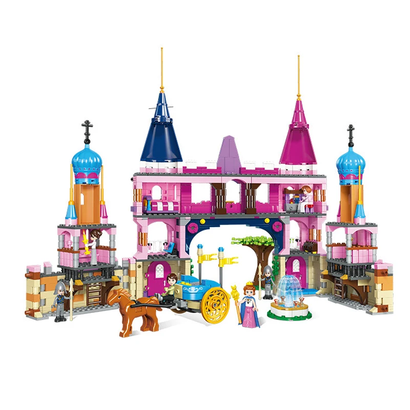 

Castle Palace Building Blocks Girls Friends Royal Romantic Princess Queen Villa Model Toy Compatible Legoing Bricks Set Figures