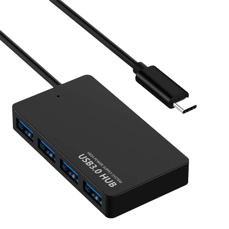 4 порта usb type C концентратор Высокоскоростной USB 3,0 Разветвитель usb C до 4 USB3.0 конвертер Кабель-адаптер для MacBook ноутбук планшетный компьютер