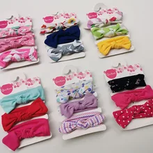 Meiyan/ стиль, детская лента для волос, женская, Meng Po, чистый хлопок, бант, лента для волос, три цвета, Красная Эластичная Повязка на голову