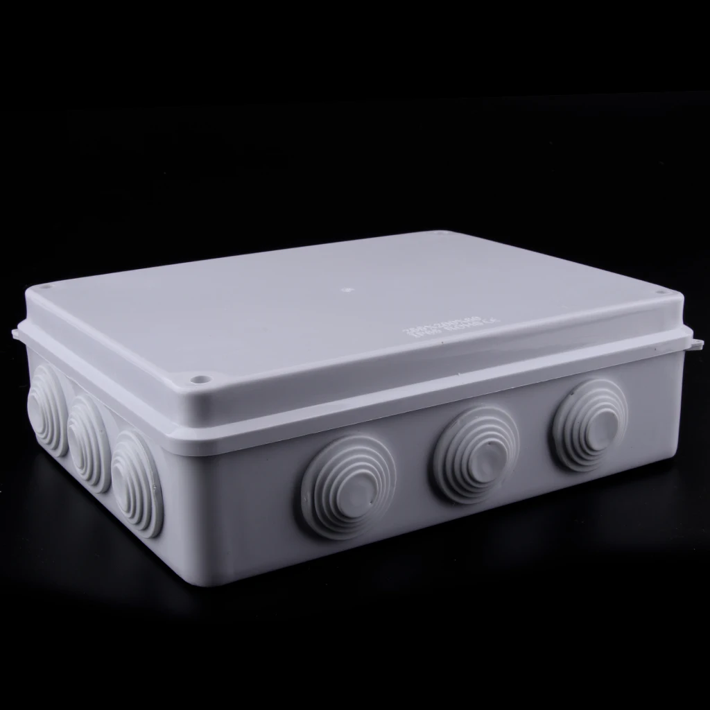 Electronic Equipment Enclosure Box, 10'x 7.8' x 3.1', Non-Metallic, Waterproof Screw Junction Plastic   Case