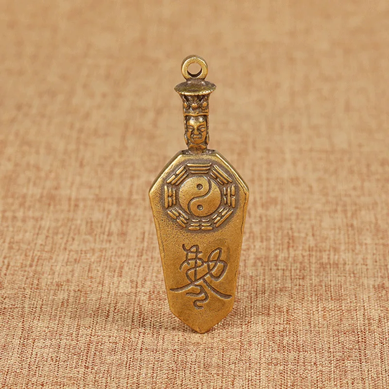 brass amulet keychain pendant (7)