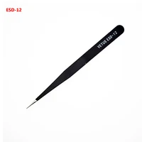 New 1Pc VETUS ESD-12 Tweezers High Precision Stainless Steel Elbow Clamp Forceps 1