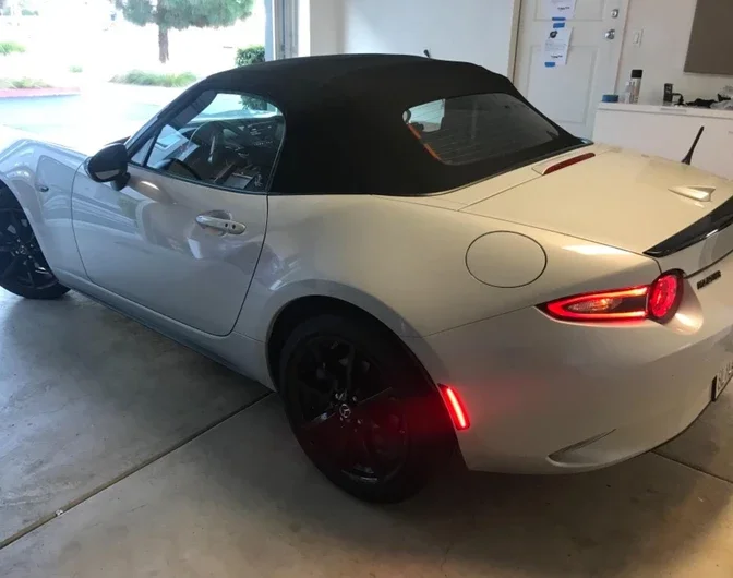 Smoked or Clear Lens Amber/Red Full LED Side Marker Light For-up Mazda MX-5 Miata, Powered by Total 98-SMD LED