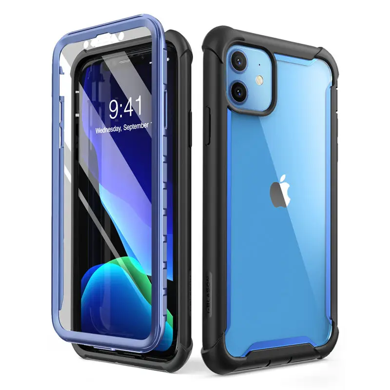  For iPhone 11 Case 6.1 inch (2019 Release) i-BLASON Ares Full-Body Rugged Clear Bumper Cover Case w