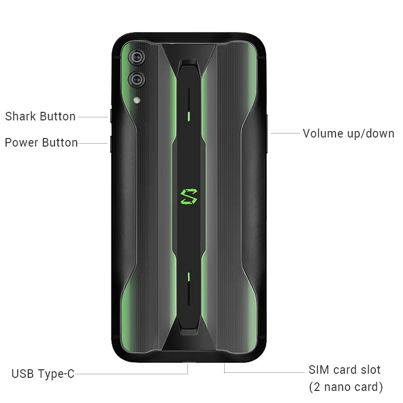 Xiaomi Black Shark 2 Pro, 12 Гб ОЗУ, 512 Гб ПЗУ, игровой смартфон, 6,39 дюймов, полный экран, Восьмиядерный мобильный телефон Snapdragon 855 Plus