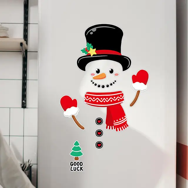 Kit magnétique de réfrigérateur Snowman 16 ensembles d
