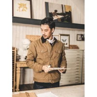 WT-0006 Red Tornado Read Description! Asian Size Good Quality Cotton Canvas Wax Water Proof Jacket 2