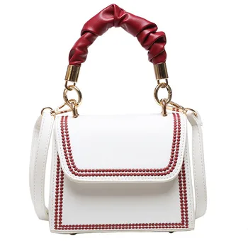 

Lady Handbag PU Leather Fashion Female Shoulder Bag High Quality Women Work Bag Texture Youth Messenger Bag Simple Style White