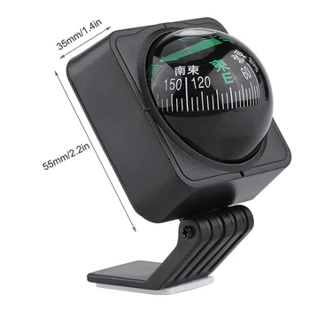 

Black plastic Portable stand Adjustable Compass pointer pointing the dial Suitable For Car Truck Boat Hiking cycling