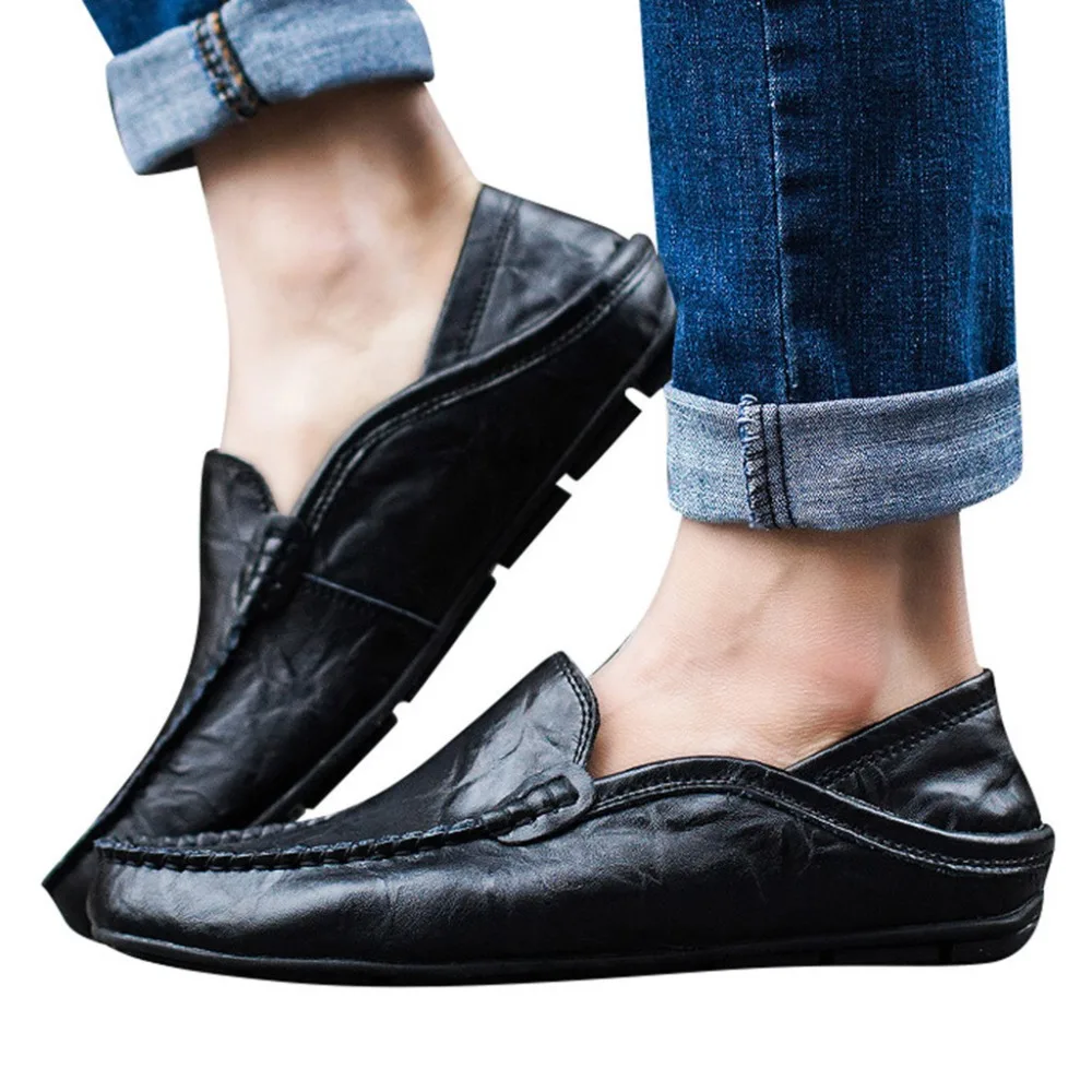   Leather Shoes Men Sneakers Loafers Summer Casual Elegant Driving Mens Shoes Classic Loafers Boat Shoes  zapatos de hombre (9)