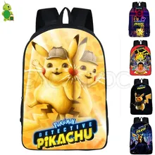 Mochila Покемон детективный рюкзак Пикачу водонепроницаемый рюкзак для ноутбука школьные сумки для подростков рюкзак для девочек и мальчиков дорожная сумка