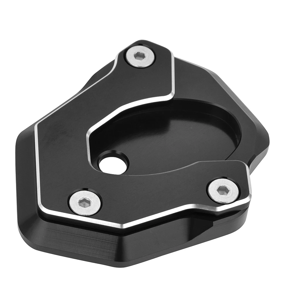CNC боковая подставка увеличитель подножка расширение колодки пластина для Kawasaki Ninja 650 ER 6N ER 6F ER-6F ER-6N 2012 2013 - Цвет: Black
