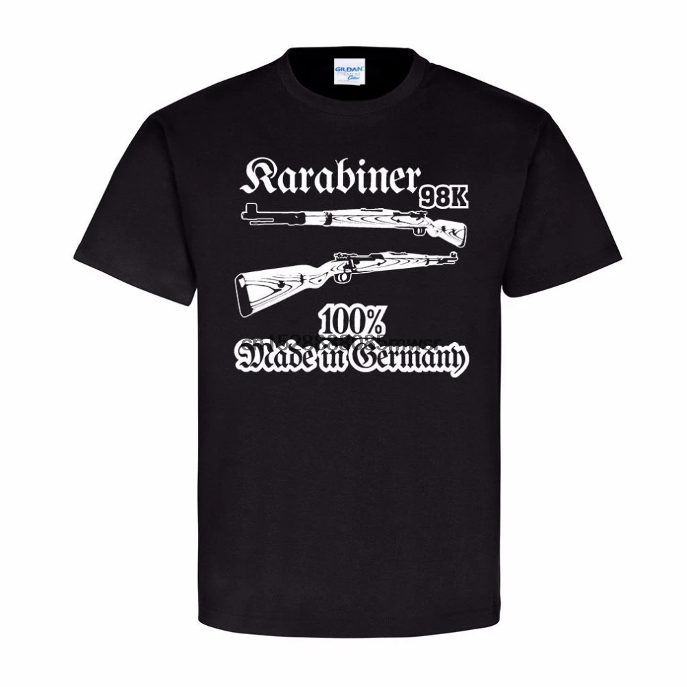 Распродажа новая модная летняя футболка с принтом для мужчин Karabiner 98K Deko Waffe Gewehr
