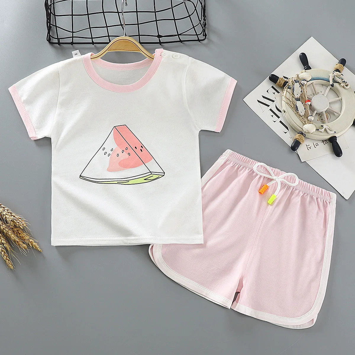 Baby Boys Girls Summer Clothing Set Infant Clothes Suit Children's Short Sleeve + Shorts 2Pcs Toddler Suit Kids Sport Outfits