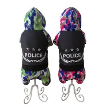 Камуфляжная одежда для собак зимняя теплая водонепроницаемая куртка для щенка флисовая собачья куртка для питомца комбинезон одежда полиция для маленьких средних собак