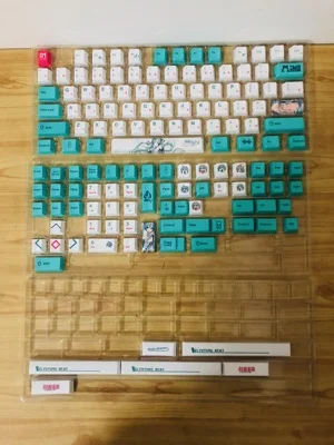 Conjunto Pbt Tintura Sublimação Keycaps para mx Switch Teclado Mecânico Cherry Profile Ket Caps para 61 64 68 78 84 87 96 980 104 108 1 - Imagem 2