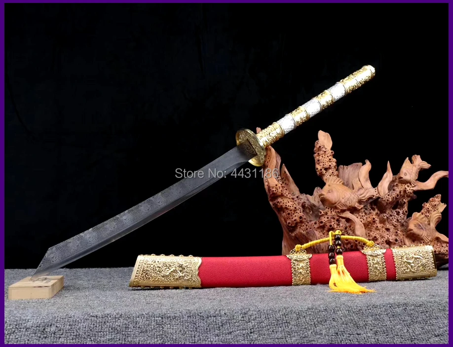 Для китайского кунг-фу меч Broadsword WuShu Da Dao сильный высокий клинок из марганцевой стали острый нож боевой меч династии Цин