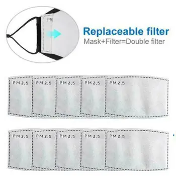 

5 layers Activated carbon filter PM2.5 Anti Haze mouth Masks replaceable filters for Activate Carbon Mask filters