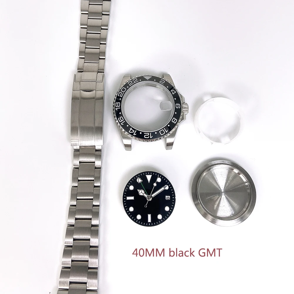Аксессуары для часов GMT 40 мм чехол из нержавеющей стали сапфировое стекло