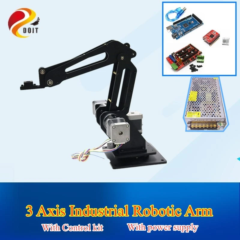 doit 3dof endustriyel robotik kol 3 eksenli robot manipulator guc kaynagi ve kontrol kiti yazi gravur 3d baski robot arm industrial robotindustrial robotic arm aliexpress