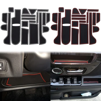 

Door Groove Pad Cup Holder Mat Non-Slip Cushion Pads for Honda N Box 2017 2018 2019 FJ3 FJ4 Black Red Car Interior Accessories