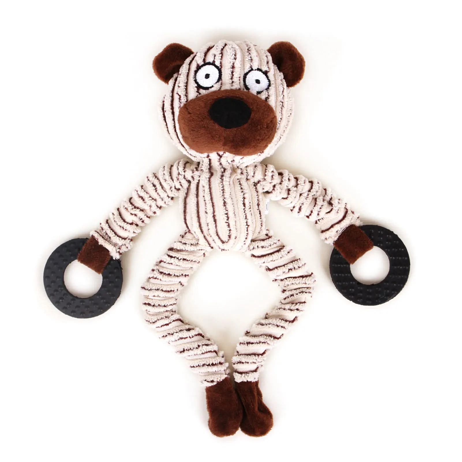 Pet Cat Dog Toys Squeak Sound Soft Plush Corduroy Interactive Chew Cute