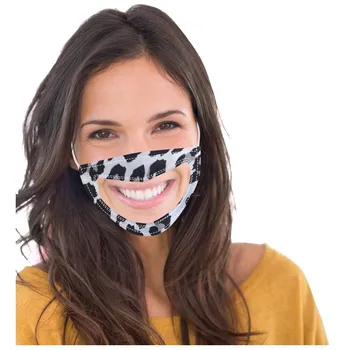 

8 Styles Smile Communicator 1/3/5 Pcs Face Mask With Clear Vinyl Visible Mouth Cover Facemask Lip Reading Mascherina Maschere